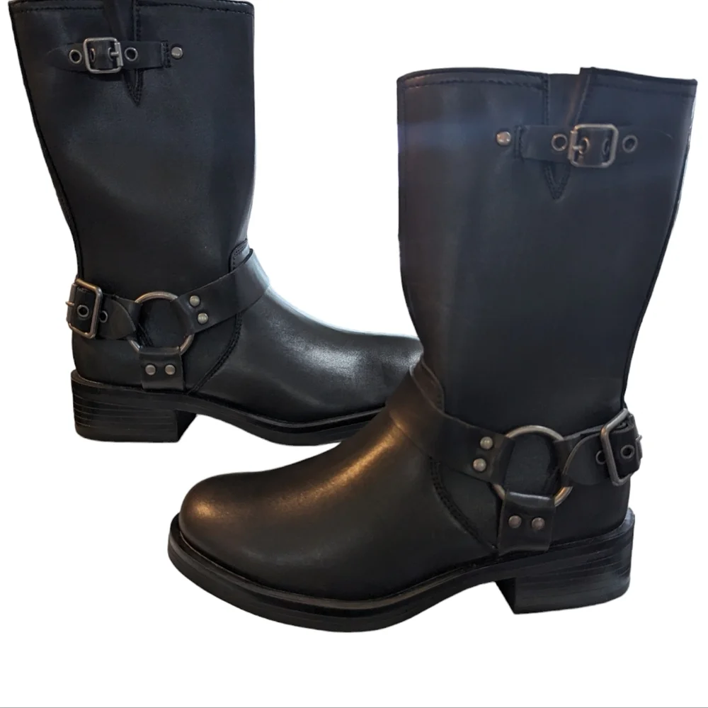Steve Madden Kids Beckky Black Motorcycle Boot...Size 3